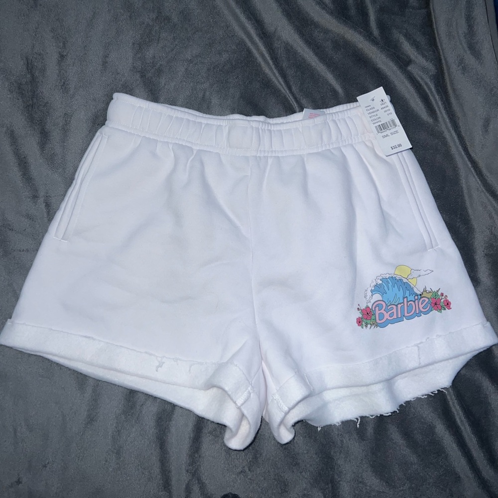 Barbie dreamland lounge sweat shorts.